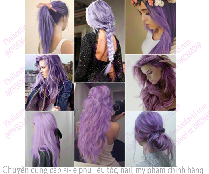 Kỹ thuật nhuộm tóc màu tím Violet