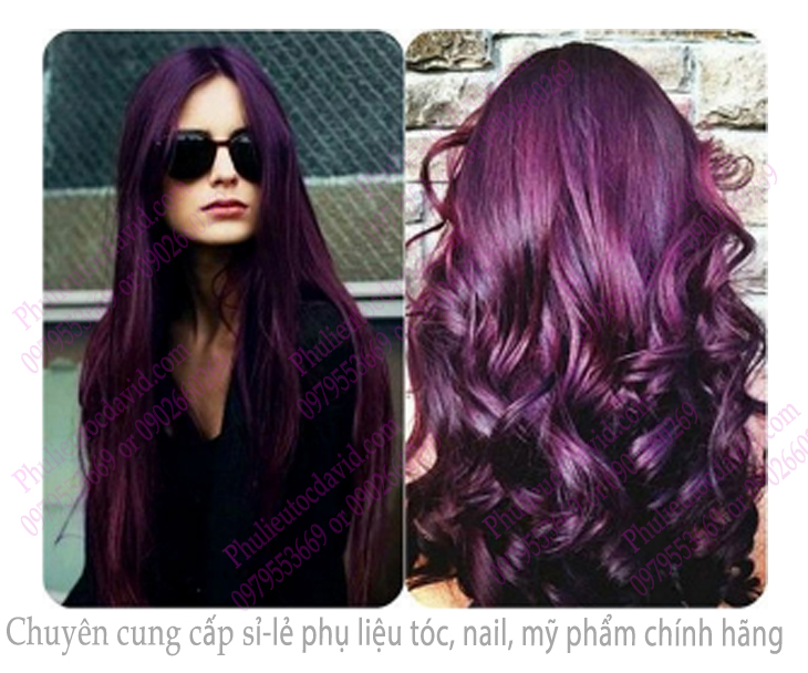 Công thức nhuộm tóc màu tím Violet bản chuẩn  hocvientoceduvn