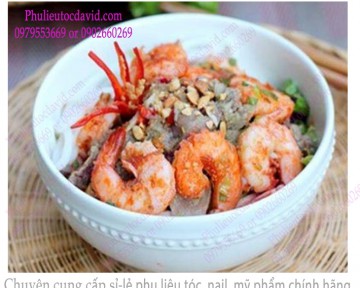 Bún tôm nướng sả