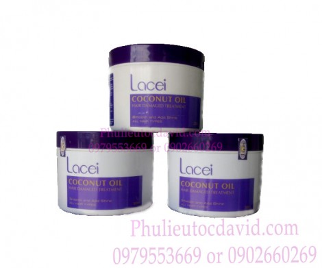 Kem ủ tóc tinh chất dầu dừa LACEI 300ml (hấp dầu dừa Lacei)