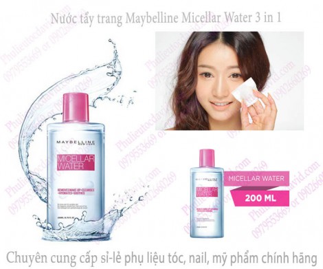 Nước tẩy trang Maybelline Micellar Water 3 trong 1